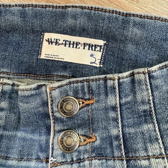 NWT Free People Jayde Flare Jeans High Rise Denim in Blue Sea Medium Denim 27 - Picture 8 of 12